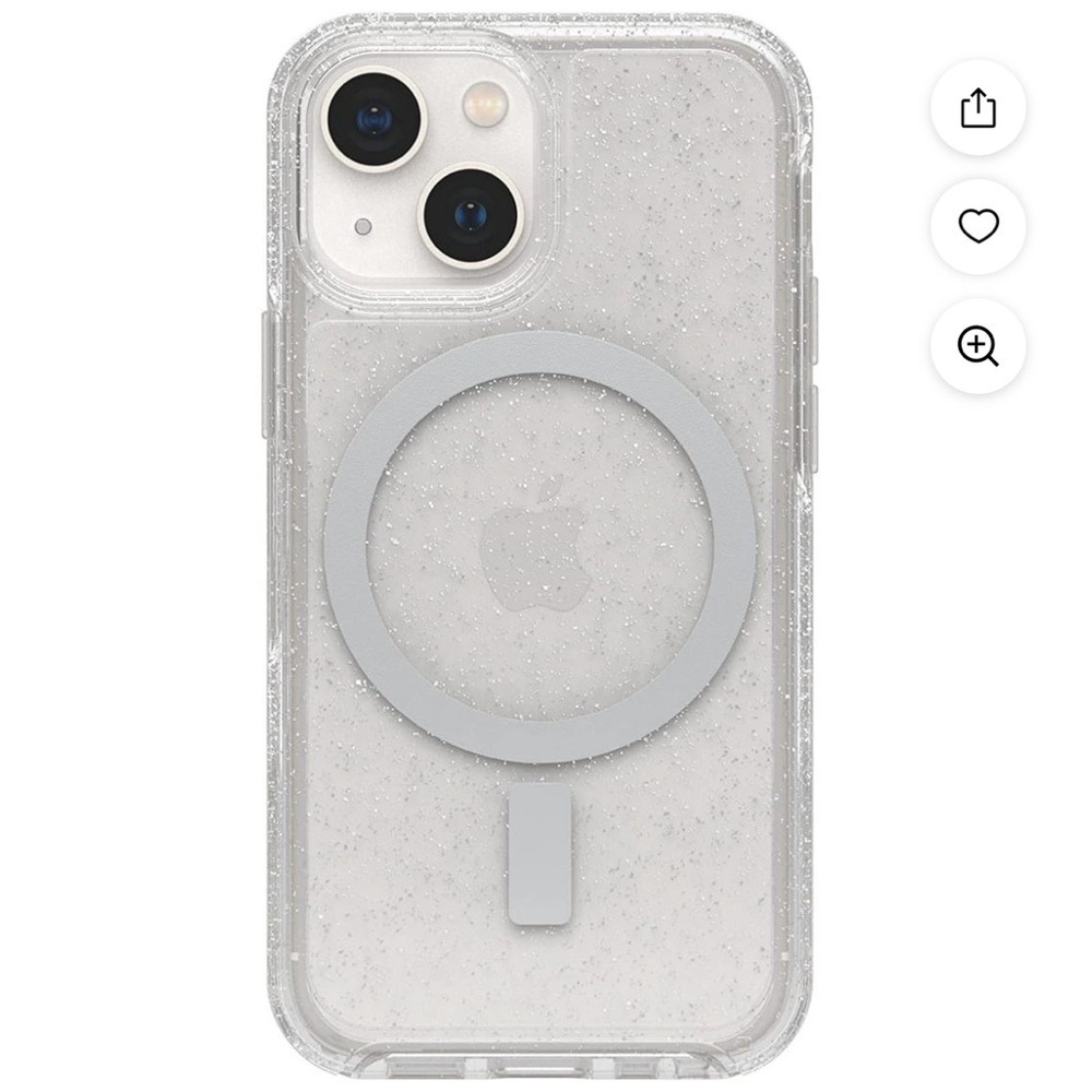 OtterBox iPhone 12 Symmetry Series+ Clear Glitter Case with MagSafe - Picture 2 of 11